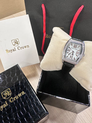 Royal Crown 女款防水時尚皮革腕錶 (RC3635)