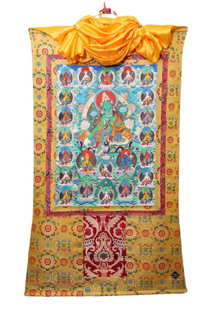 彩繪唐卡-二十一度母