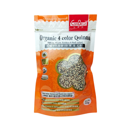 CanBest Organic 4 Color Quinoa Flakes (White, Black, Golden & Red Color) (312G)