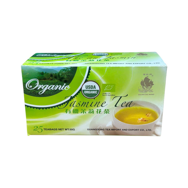 Golden Sail Brand Organic Jasmine Tea Bags (25 tea bags)