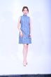 Line & Curve 牛仔波浪紋珠片A型旗袍YL1136-3