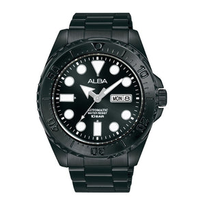ALBA 雅柏黑色不鏽鋼自動機械錶 AL4483X1