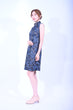 Line & Curve 韓國牛仔蕾絲A型旗袍YL1136-4