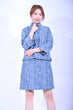 Line & Curve 牛仔波浪紋珠片A型旗袍YL1136-3
