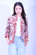 YUE HWA米底紅花滾邊上衣YL212-45
