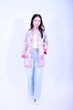 YUE HWA銀底彩牡丹花中長反袖外套YL260-5