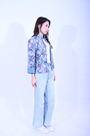 Line & Curve工藝牛仔一字鈕明袋反袖外套YL246-36