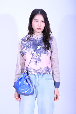 YUE HWA X BLIND YuePOSEasy 女裝一衣多穿雙面外套(藍)