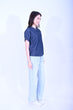 Line & Curve深牛仔短袖鈕頭上衣YL236F-10