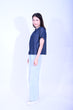 Line & Curve深牛仔短袖鈕頭上衣YL236F-10