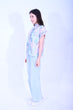 Line  & Curve 棉質印百家布原身短袖鈕頭上衣S05C26-79