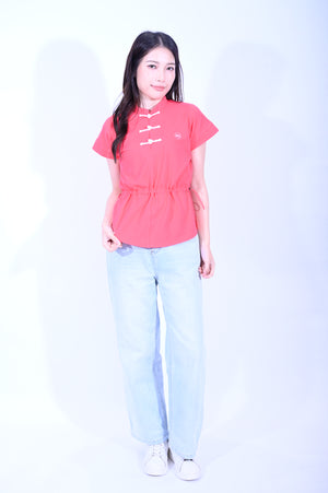 Cypherhood粉紅色女裝束繩上衣C2603006C