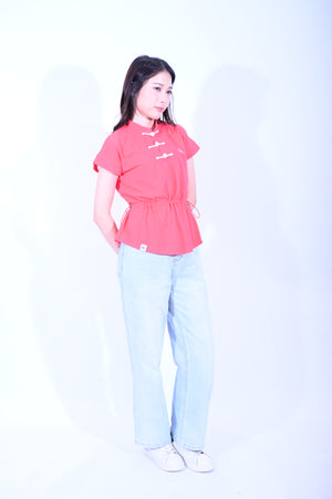 Cypherhood粉紅色女裝束繩上衣C2603006C
