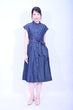 Line & Curve 深牛仔蓋袖連衣裙YL292-3