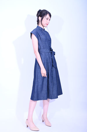 Line & Curve 深牛仔蓋袖連衣裙YL292-3