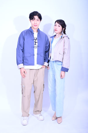 YUE HWA X BLIND YuePOSEasy 女裝一衣多穿雙面外套(藍)