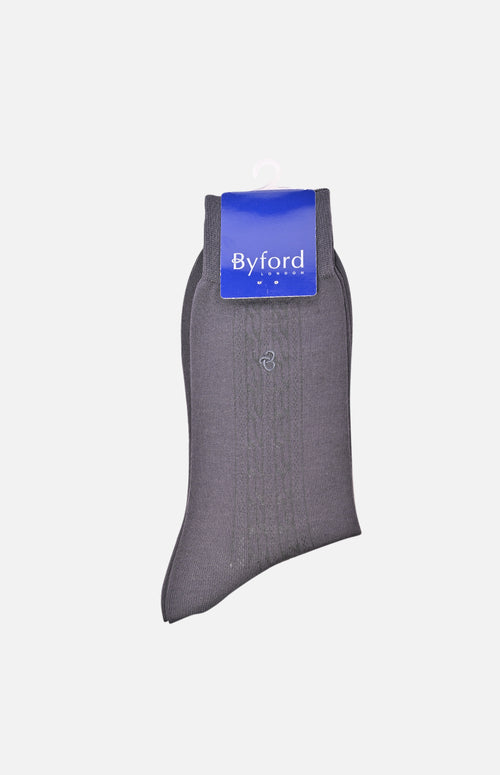 Mercerized Cotton Execitive Socks (Grey)