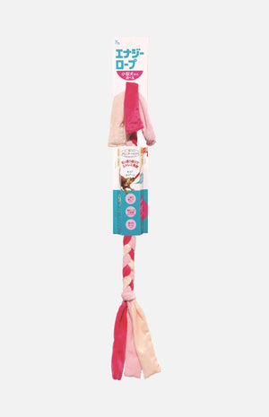 Kyoritsu Shokai 能源繩 - 柔軟毛絨小狗玩具-粉紅 70cm