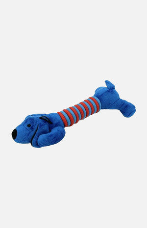 長粗綿繩蠟腸狗發聲狗玩具- 藍 28cm