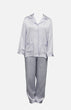 真絲素縐緞長袖睡衣褲套裝