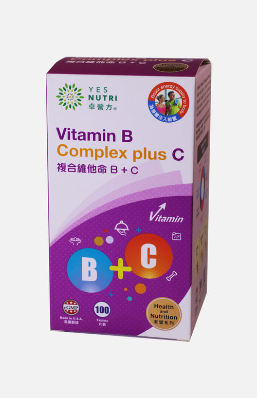 YesNutri Vitamin B Complex plus C Tablets (100 Tablets)
