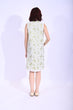 白色蝴蝶拼翠綠無袖連衣裙92002-7703