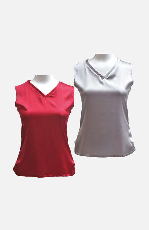 Ladies' Silk V/N Vest